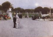 John Singer Sargent The Luxembourg Garden at Twilight oil painting artist